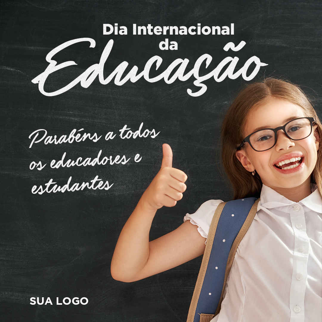 Dia Internacional da Educação PSD Editável