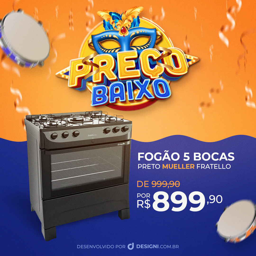 Social Media PSD Carnaval Preço Baixo Loja Post Editável