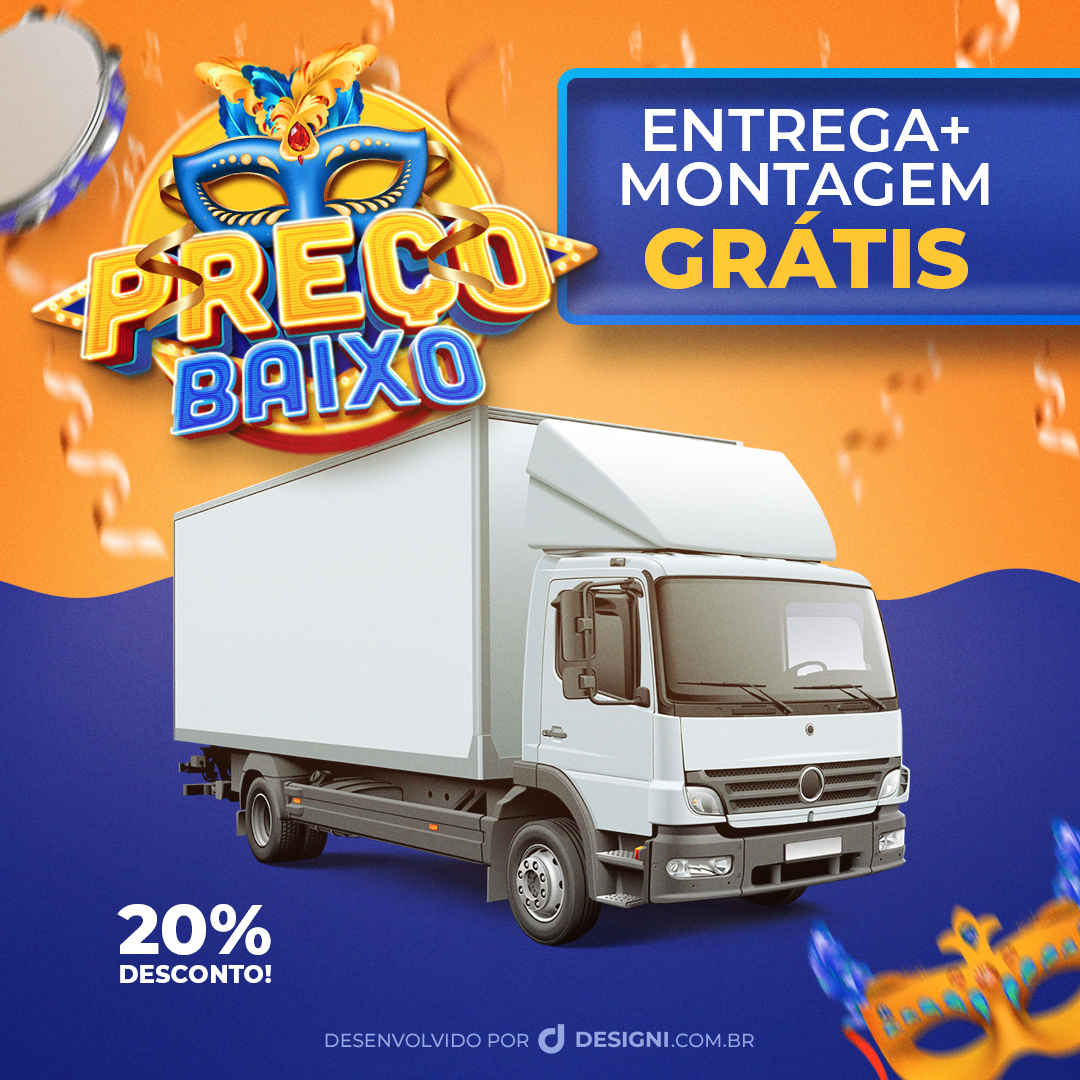 Social Media PSD Carnaval Preço Baixo Loja Post Editável