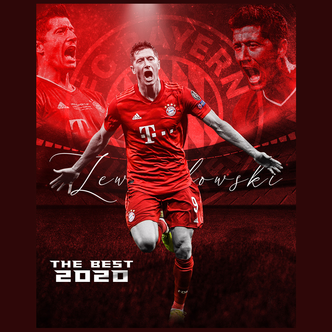 Robert Lewandowski Futebol Social Media PSD Editável Post