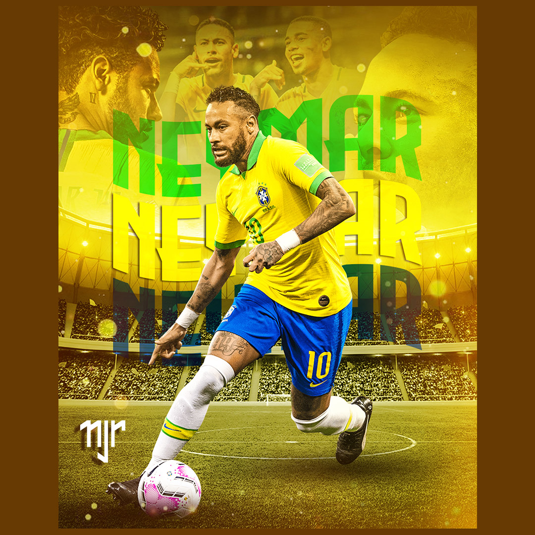 Neymar Social Media PSD Editável Futebol