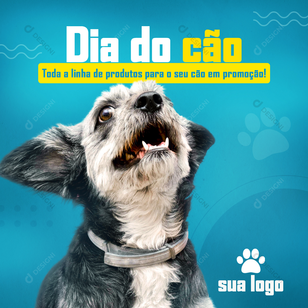 Dia do Cão Cachorro PSD Post Editável Petshop Social Media