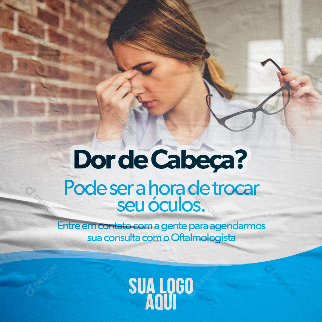 Ótica Óculos Social Media Post PSD Editável