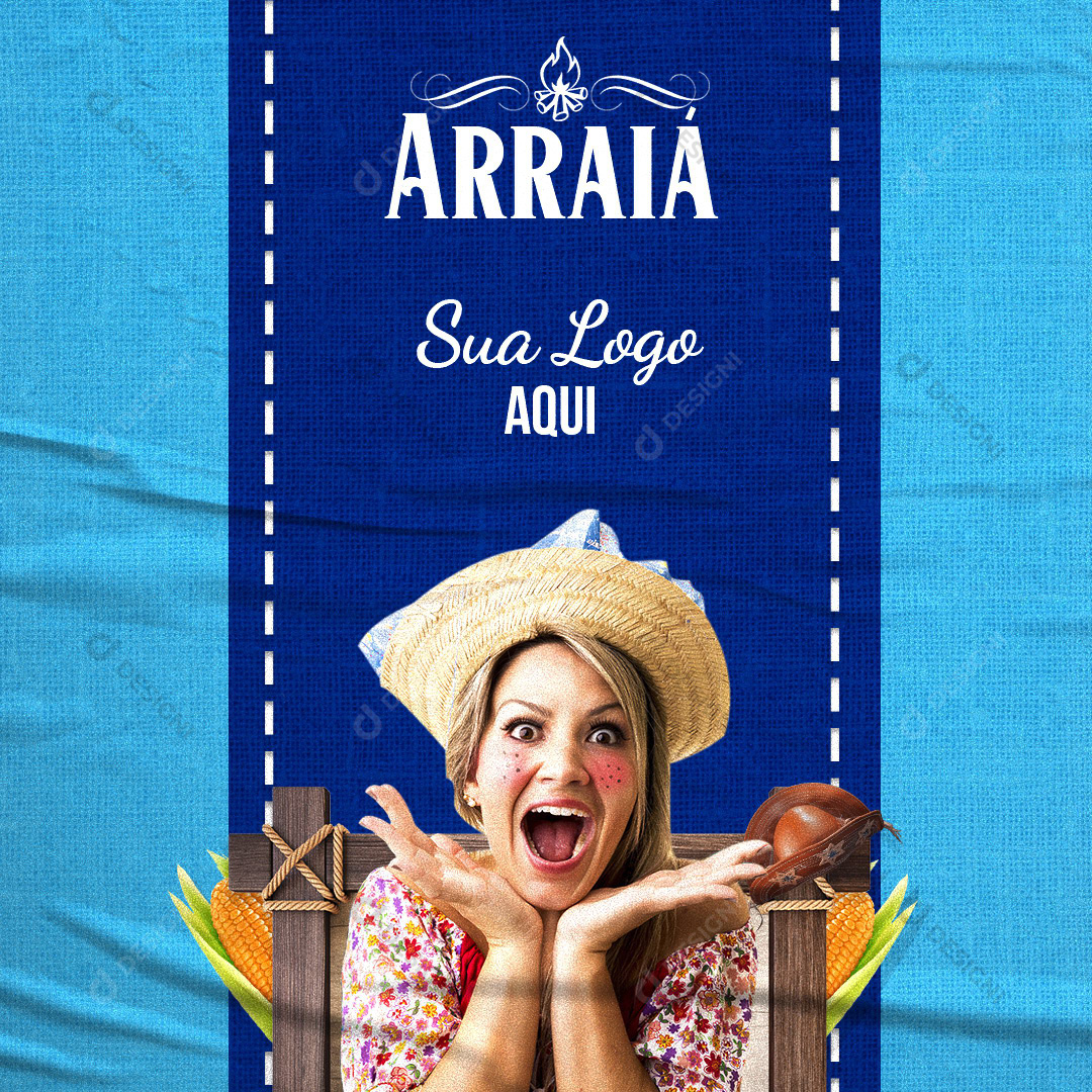 Social Media PSD Editável Arraiá São João Post Photoshop