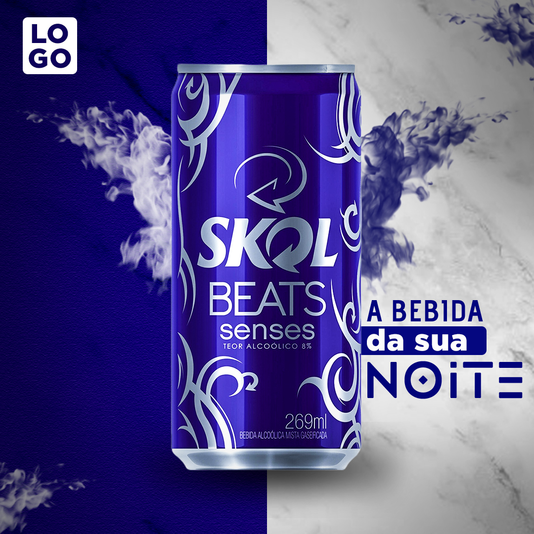 Cerveja Skol Beats Social Media Post PSD Editável Bares