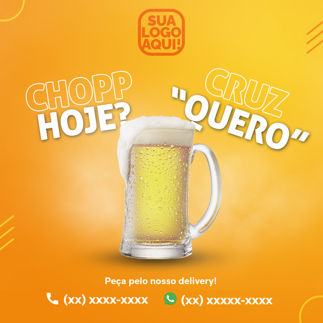 Chopp Social Media PSD Post Editável Photoshop