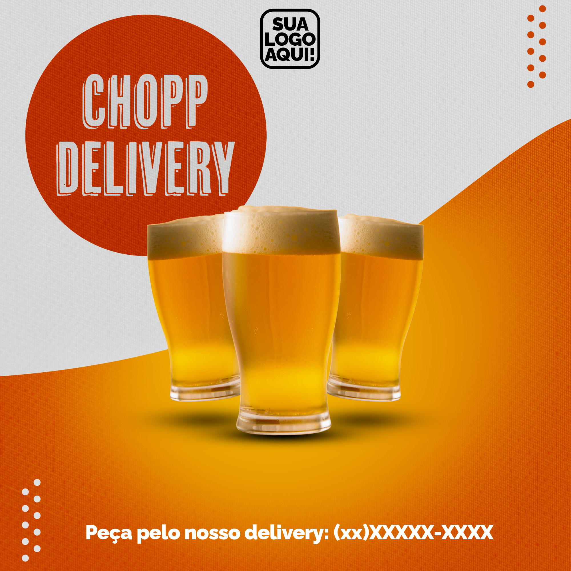 Chopp Delivery Social Media PSD Post Editable Photoshop