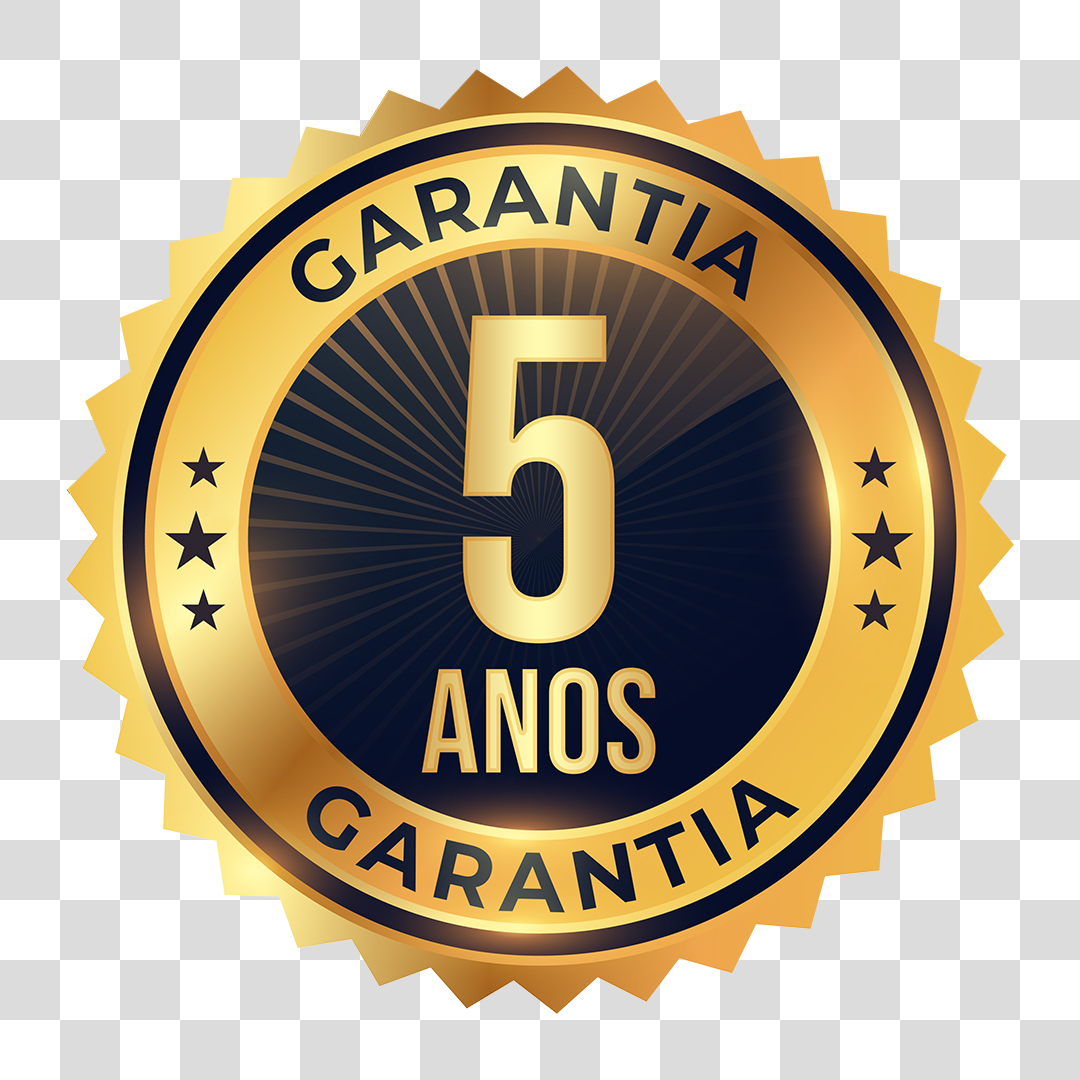 Selo de Garantia de 5 Anos PNG Transparente Sem Fundo