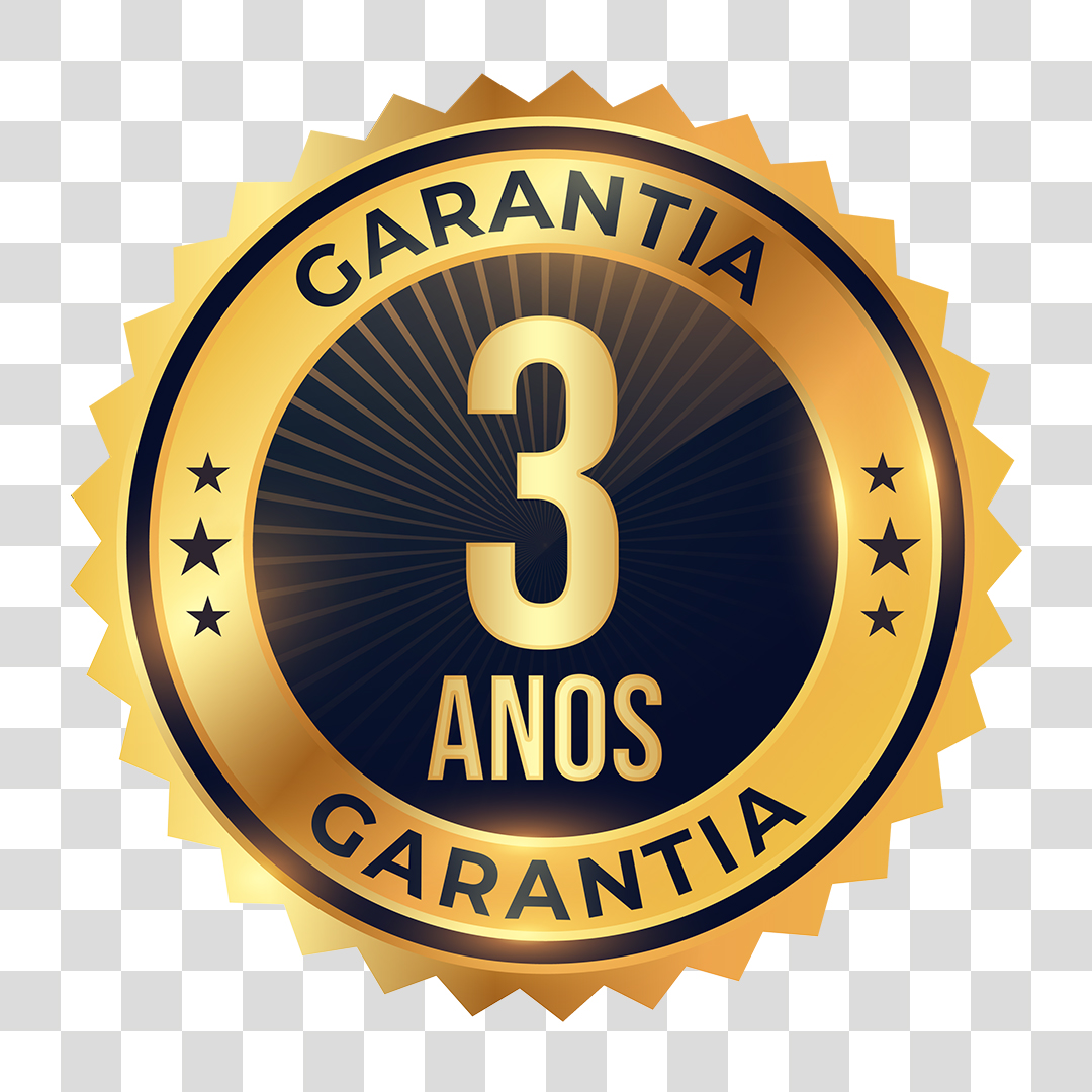 Selo de Garantia de 3 Anos PNG Transparente Sem Fundo