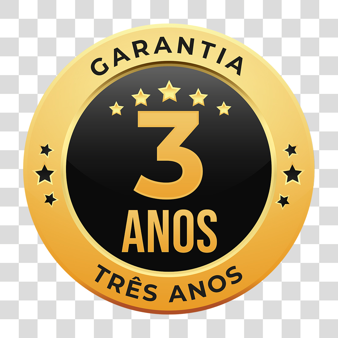 Selo de Garantia de 3 Anos PNG Transparente Sem Fundo