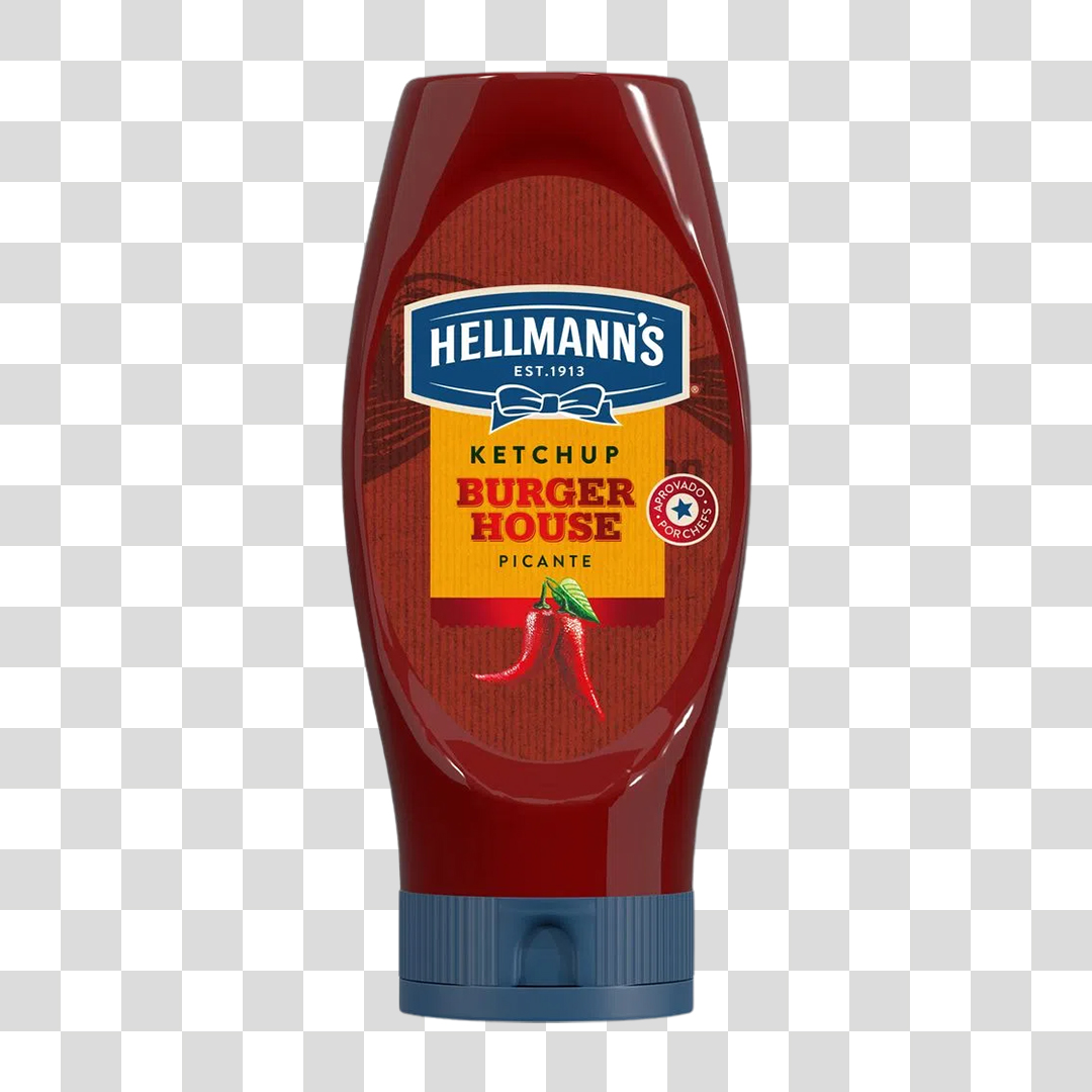 Ketchup Picante Hellmann´s PNG Transparente Sem Fundo