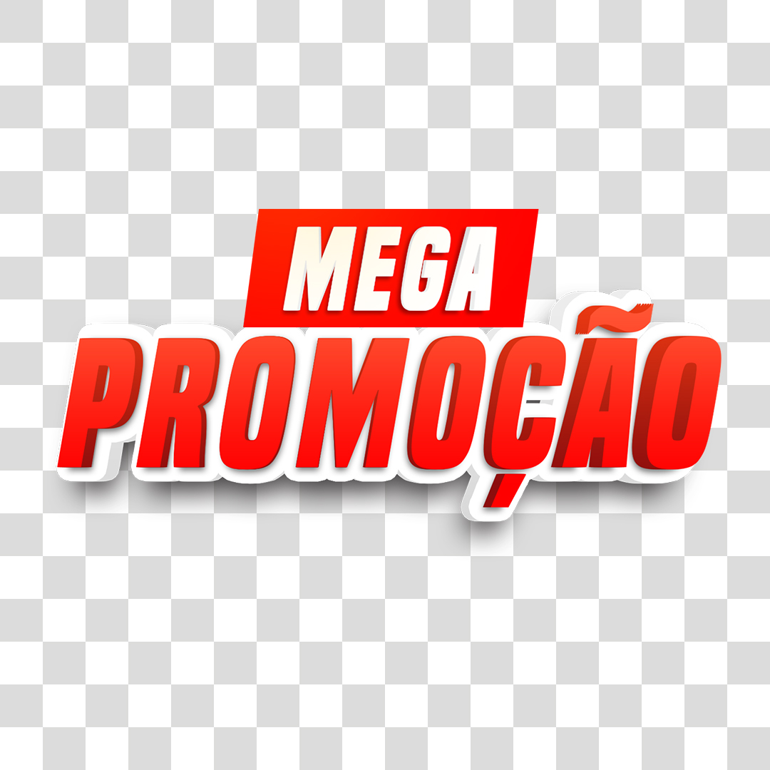 Placa de Mega Promoção PNG Transparente Sem Fundo