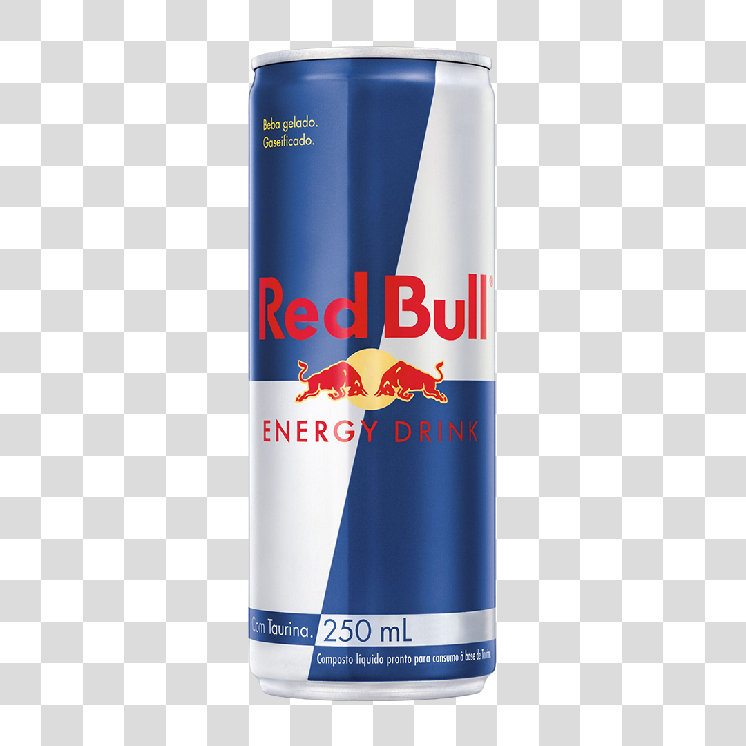 Latinha de Energéticos Red Bull 250ML PNG Transparente Sem Fundo