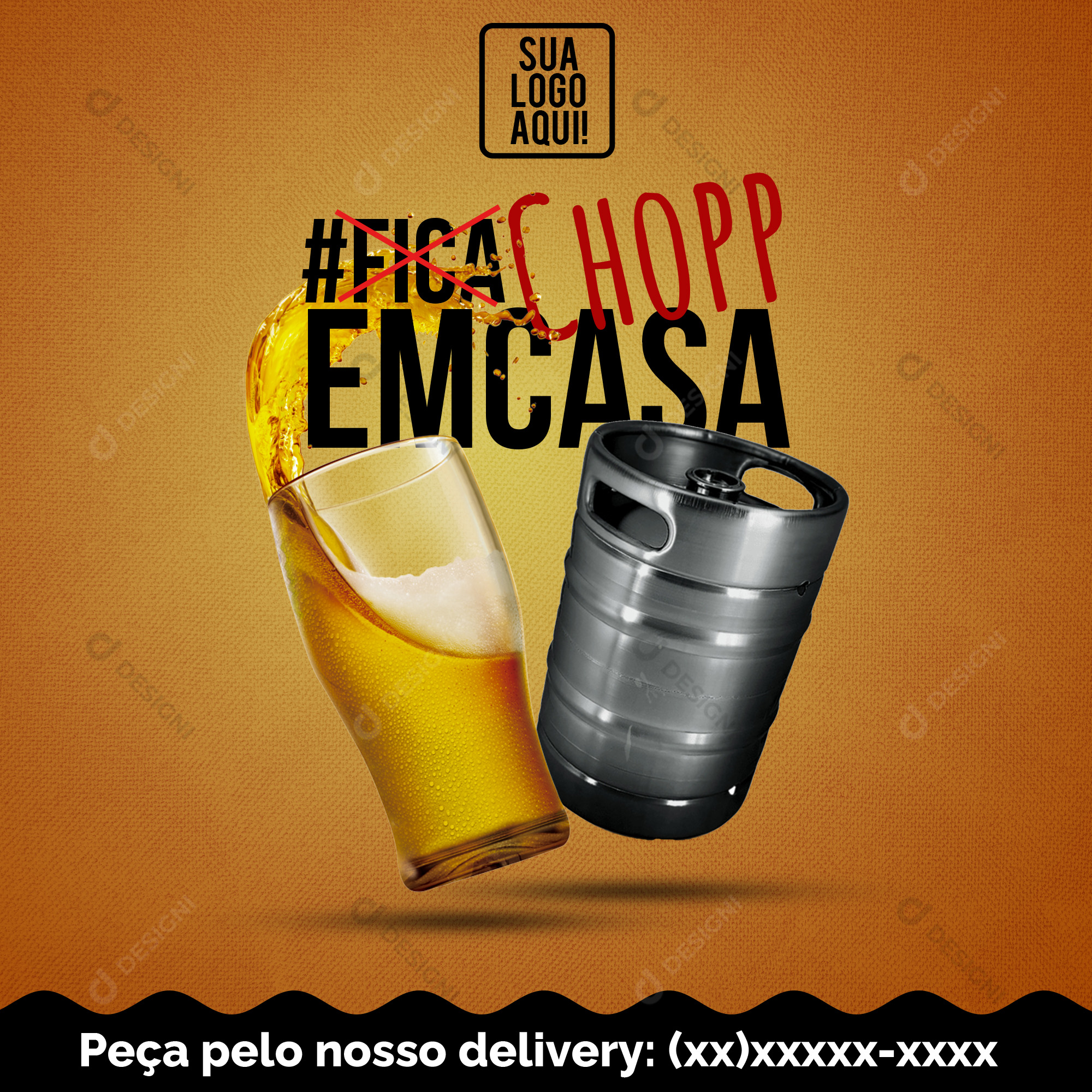 Chopp Social Media PSD Post Editável Photoshop