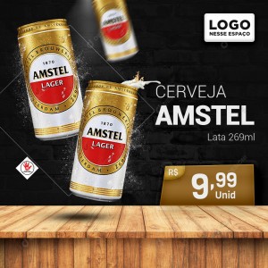 Cerveja Amstel Social Media PSD Editável