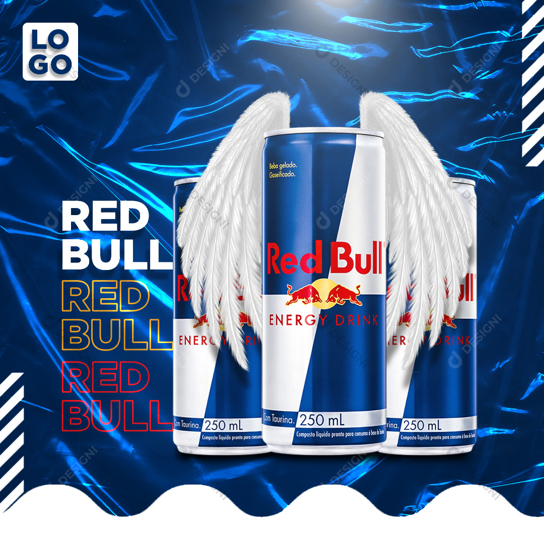 RedBull Asas Mídias Sociais Energético PSD Editável