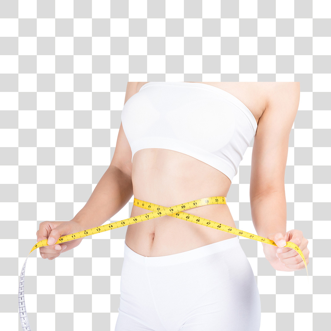 Tronco Feminino Com Fita Métrica Em Volta PNG Transparente Sem Fundo