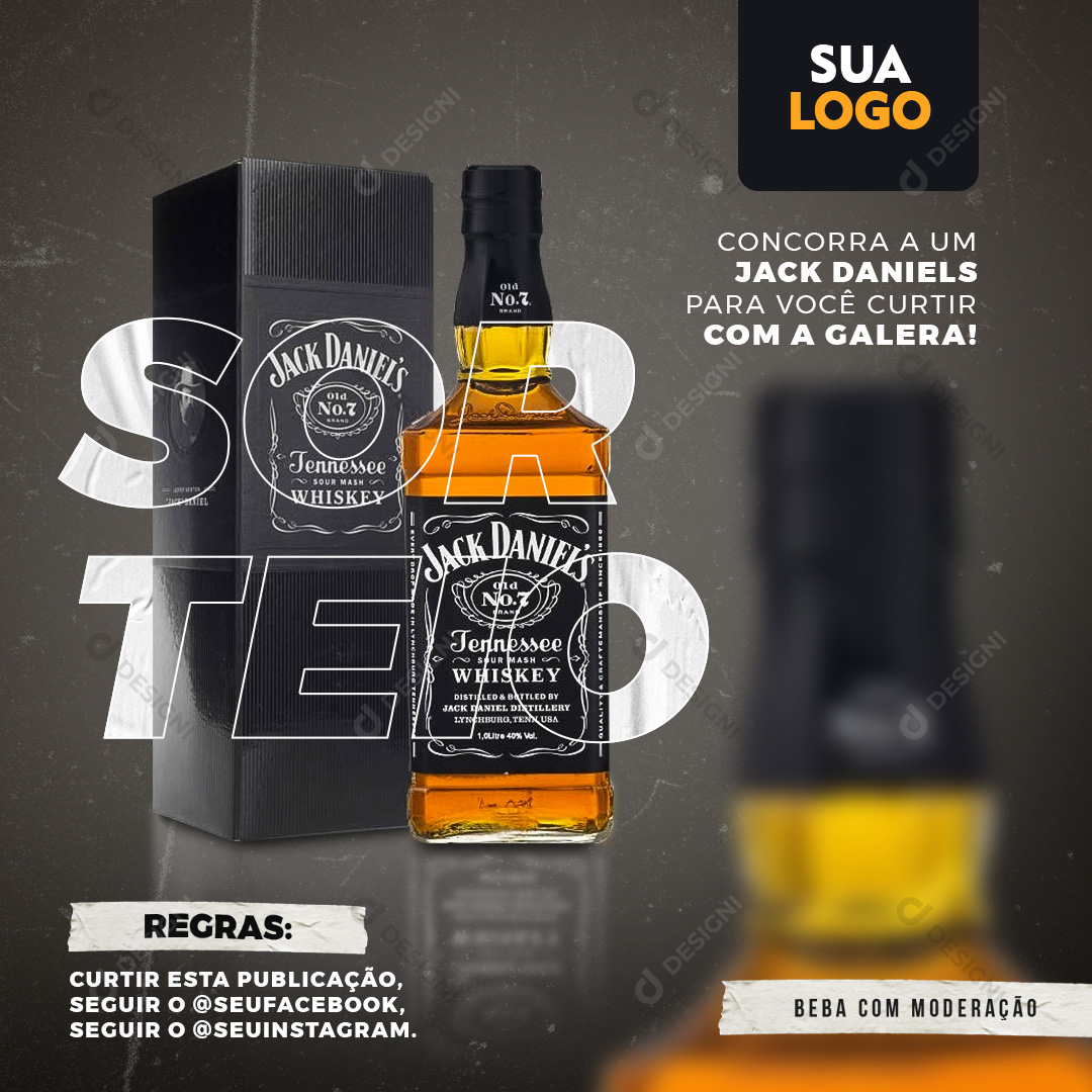 Sorteio Jack Daniels Social Media PSD Bebidas Bares