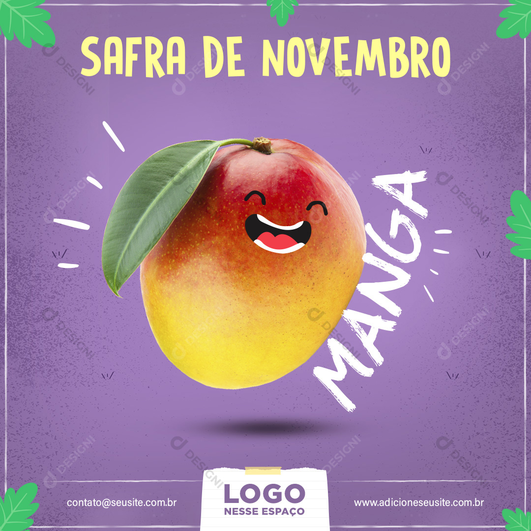 Safra Novembro Manga Social Media PSD Editável