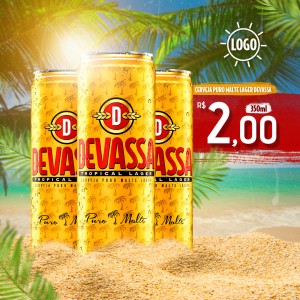 Cerveja Devassa Bares Bebidas Social Media PSD Editável