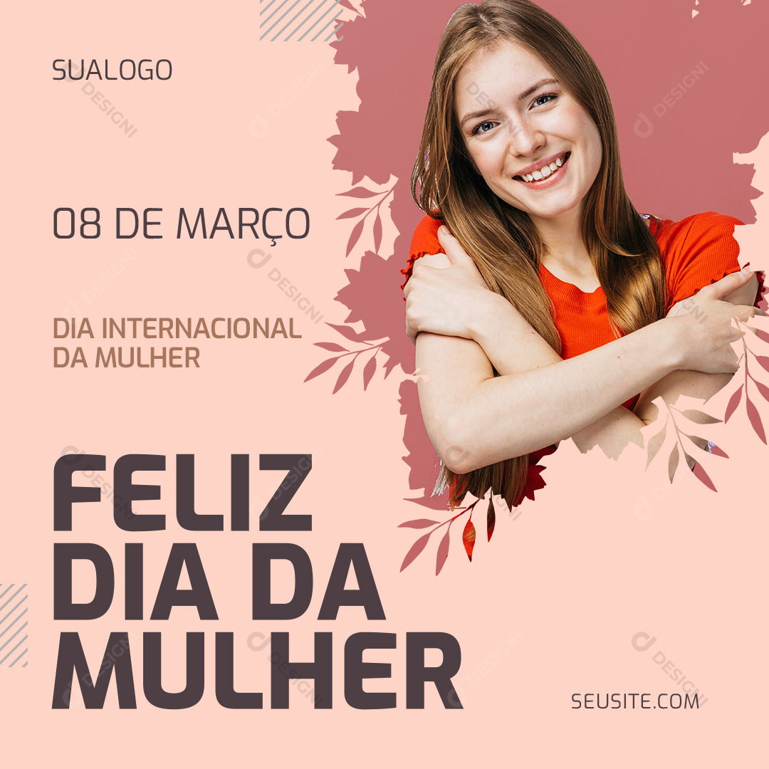 Dia Internacional da Mulher Social Media PSD Editável