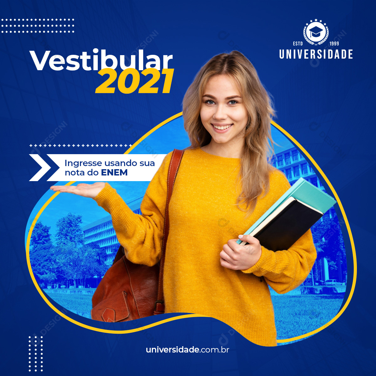 Vestibular 2021 Faculdade Universidade Social Media PSD Editável