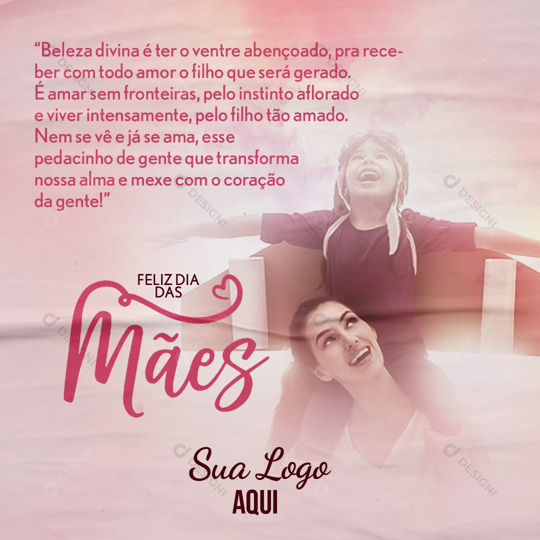Feliz Dia das Mães Social Media PSD Editável