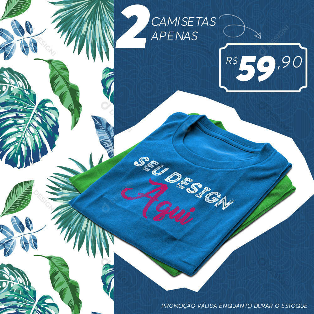 Camisetas Lojas Social Media PSD Editável