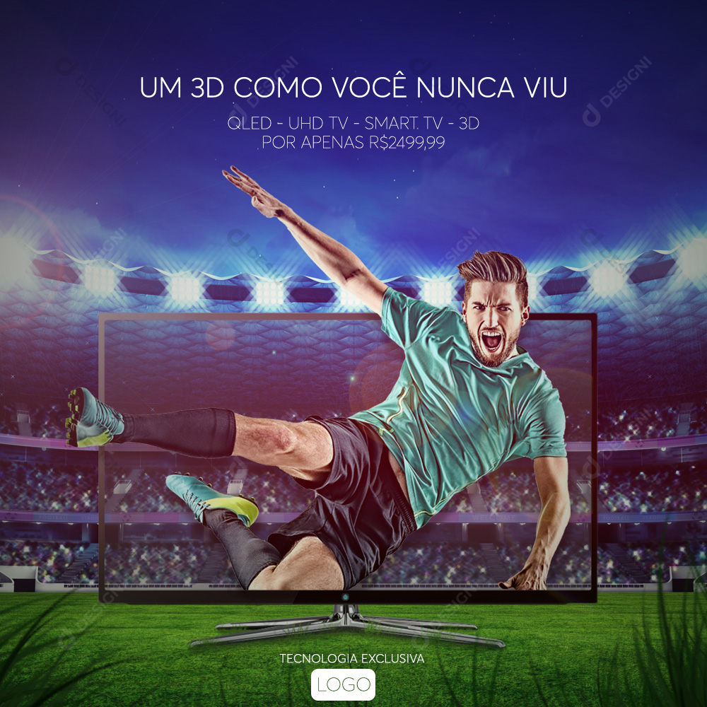 Televisão Lojas de Eletrodomésticos Social Media PSD Editável