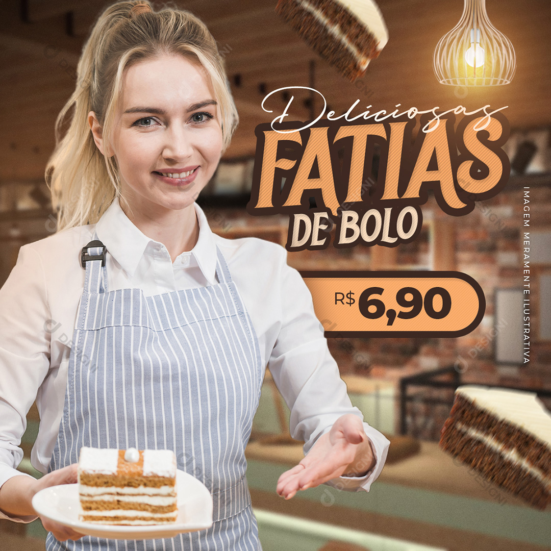 Panificadora Padaria Bolo Social Media PSD Post Editável Photoshop