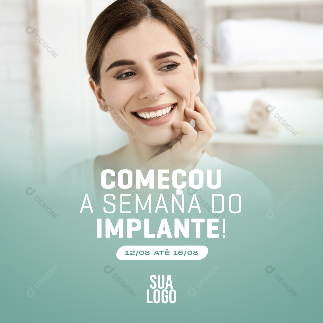 Implantes Odontológicos Social Media PSD Editável