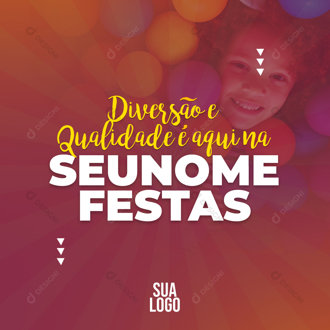 Diversão de Qualidade Social Media PSD Editável Crianças Festas