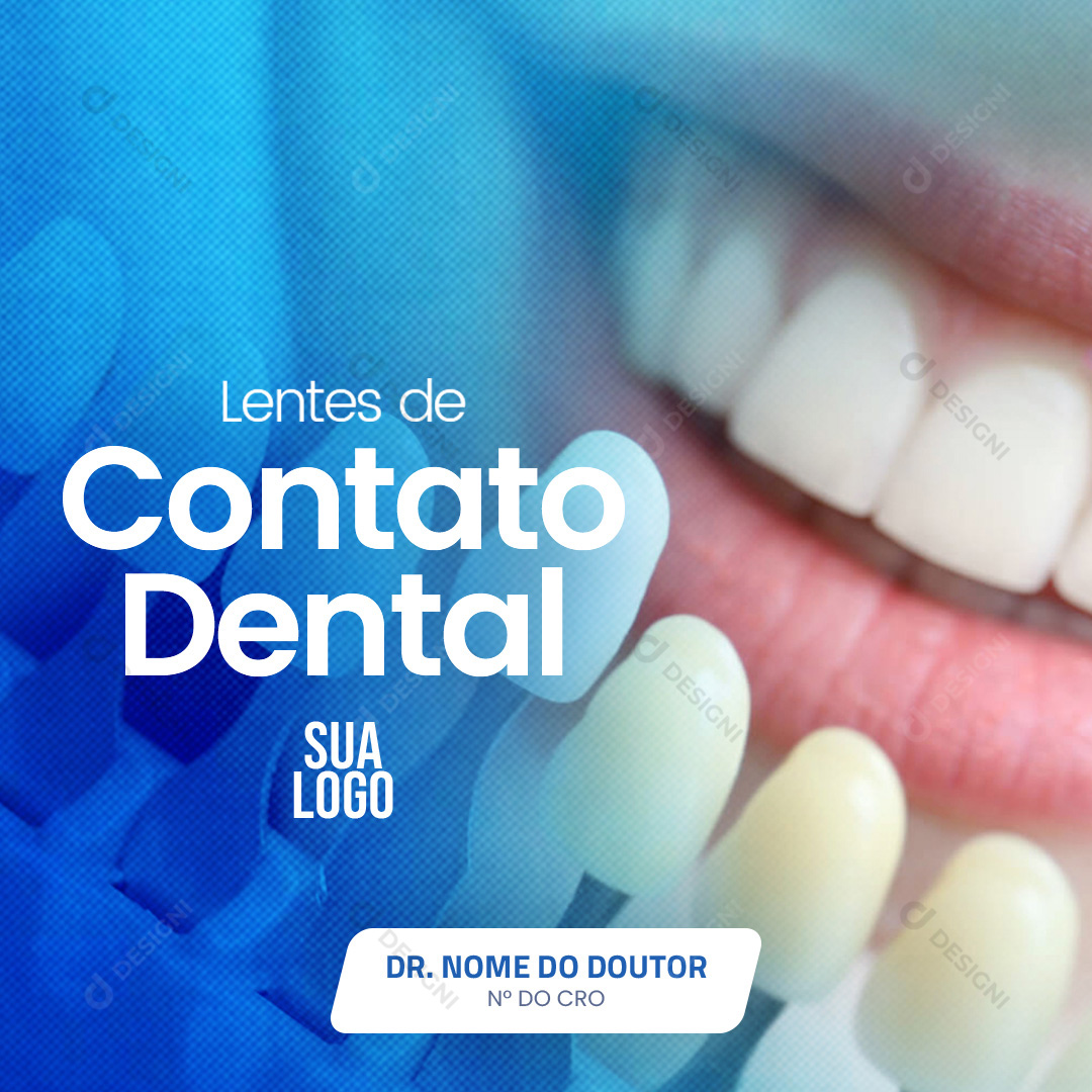 Lentes de Contato Dental Social Media PSD Editável Odontologia