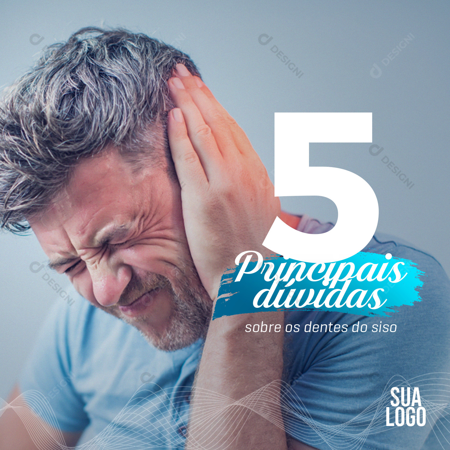 5 Principais Dúvidas Siso Social Media PSD Editável Odontologia