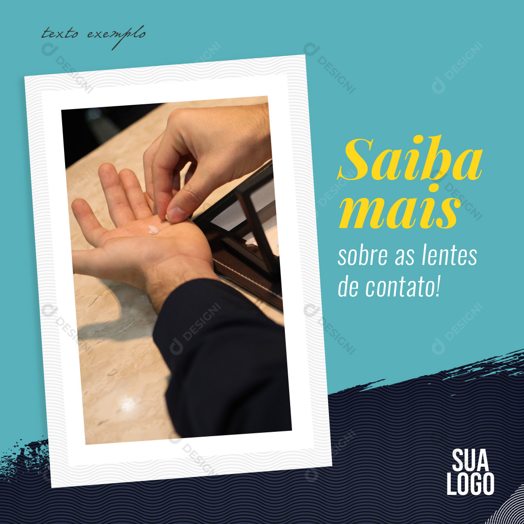 Saiba Mais Sobre as Lentes de Contato Social Media PSD Editável Odontologia