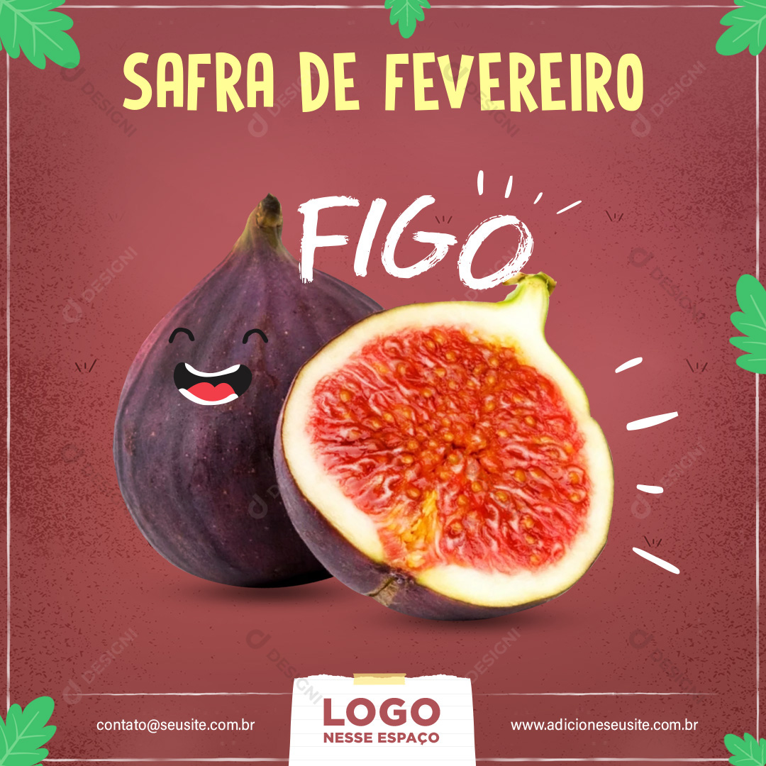 Safra Fevereiro Figo Social Media PSD Editável Colheita