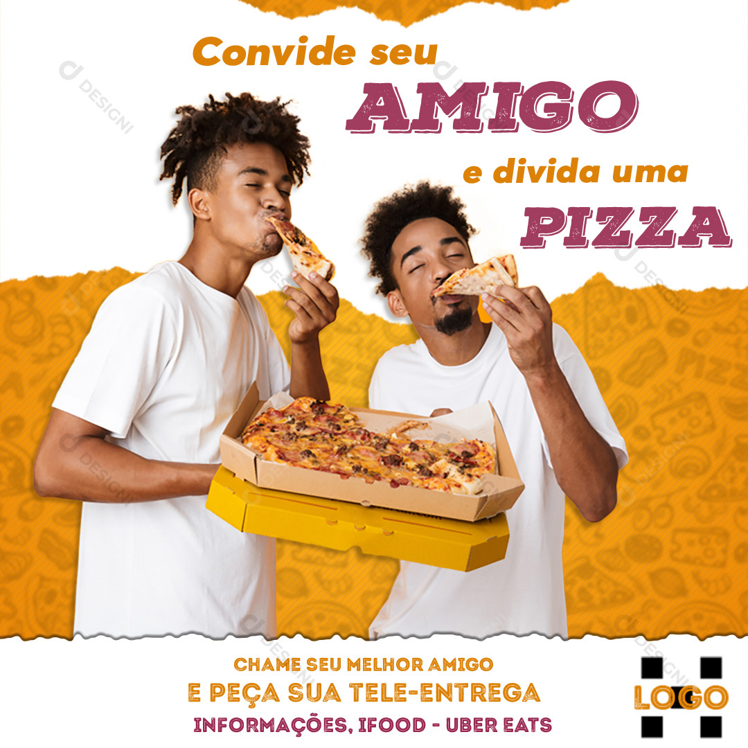 Pizza Pizzaria Social Media PSD Editável Amigos