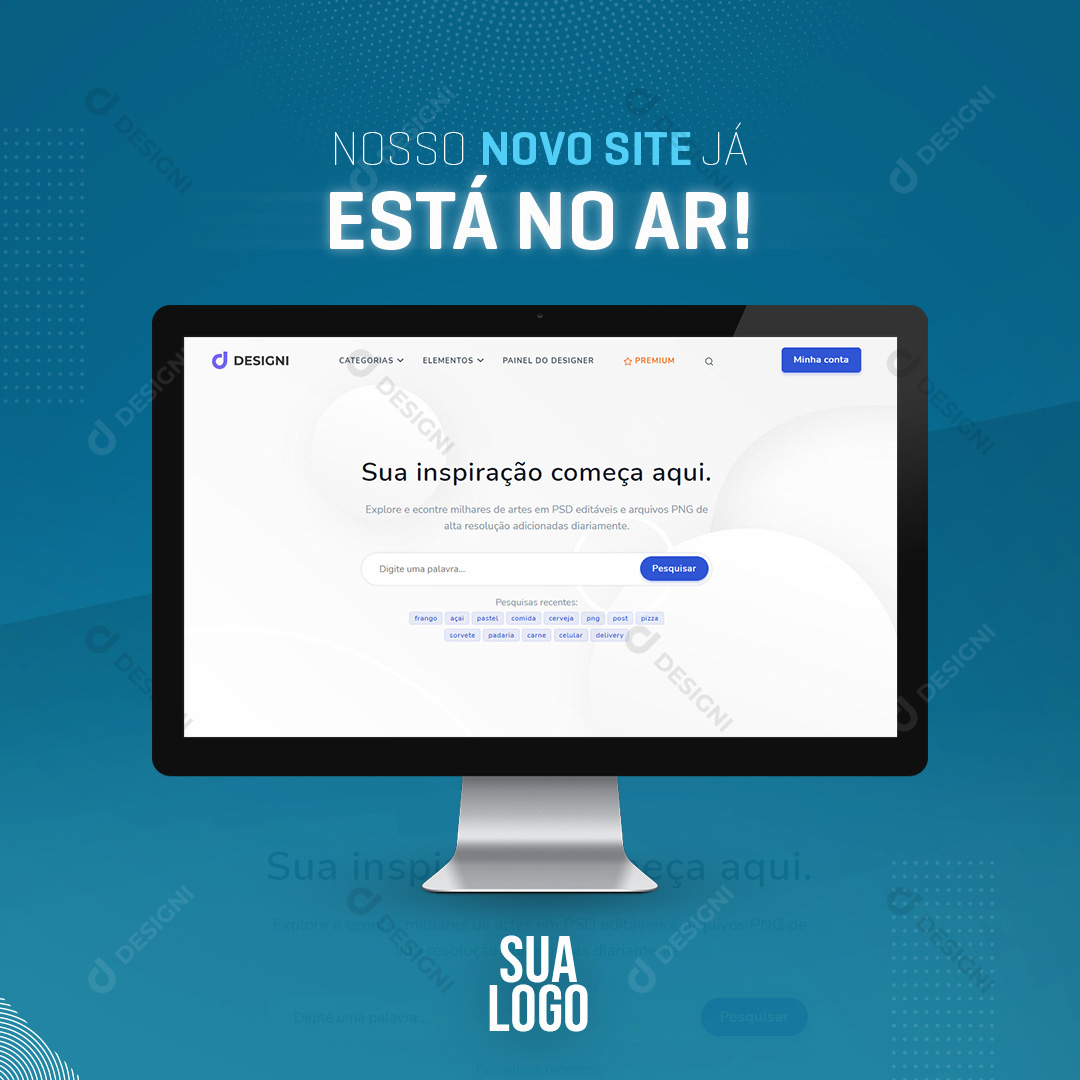 Nosso Site Social Media PSD Editável