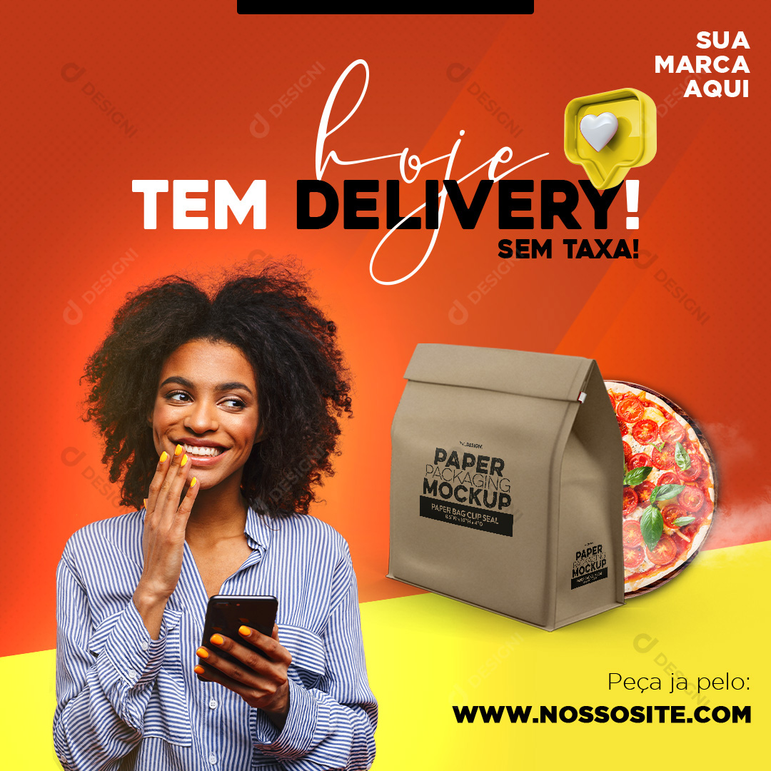 Delivery Pizzas Pizzarias Social Media PSD Editável