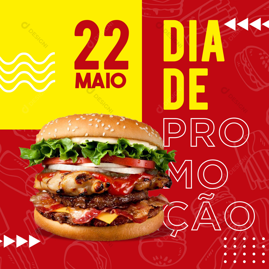 Promoção Hamburgueres Deliverys Social Media PSD Editável