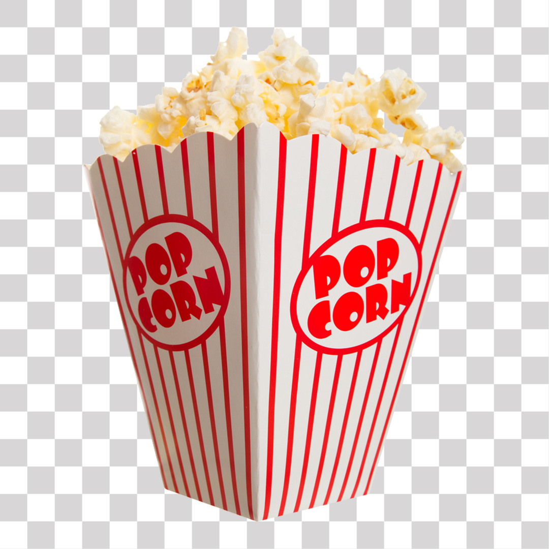 Saco de Pipoca de Cinema PNG Transparente Sem Fundo