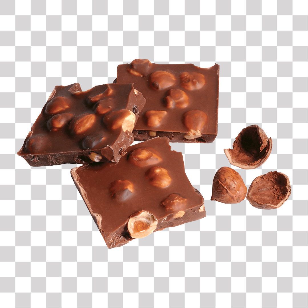 Pé de Moleque de Chocolate PNG Transparente Sem Fundo