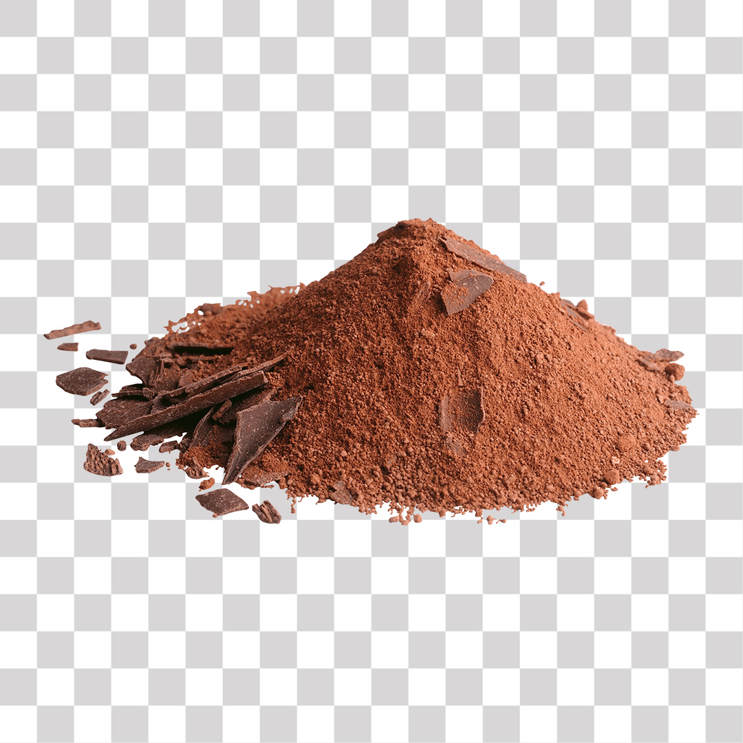 Chocolate em Pó com Raspas  PNG Transparente Sem Fundo