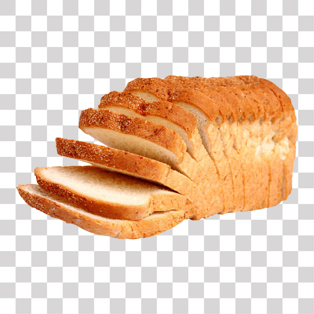Fatia de Pão de Forma PNG Transparente Sem Fundo