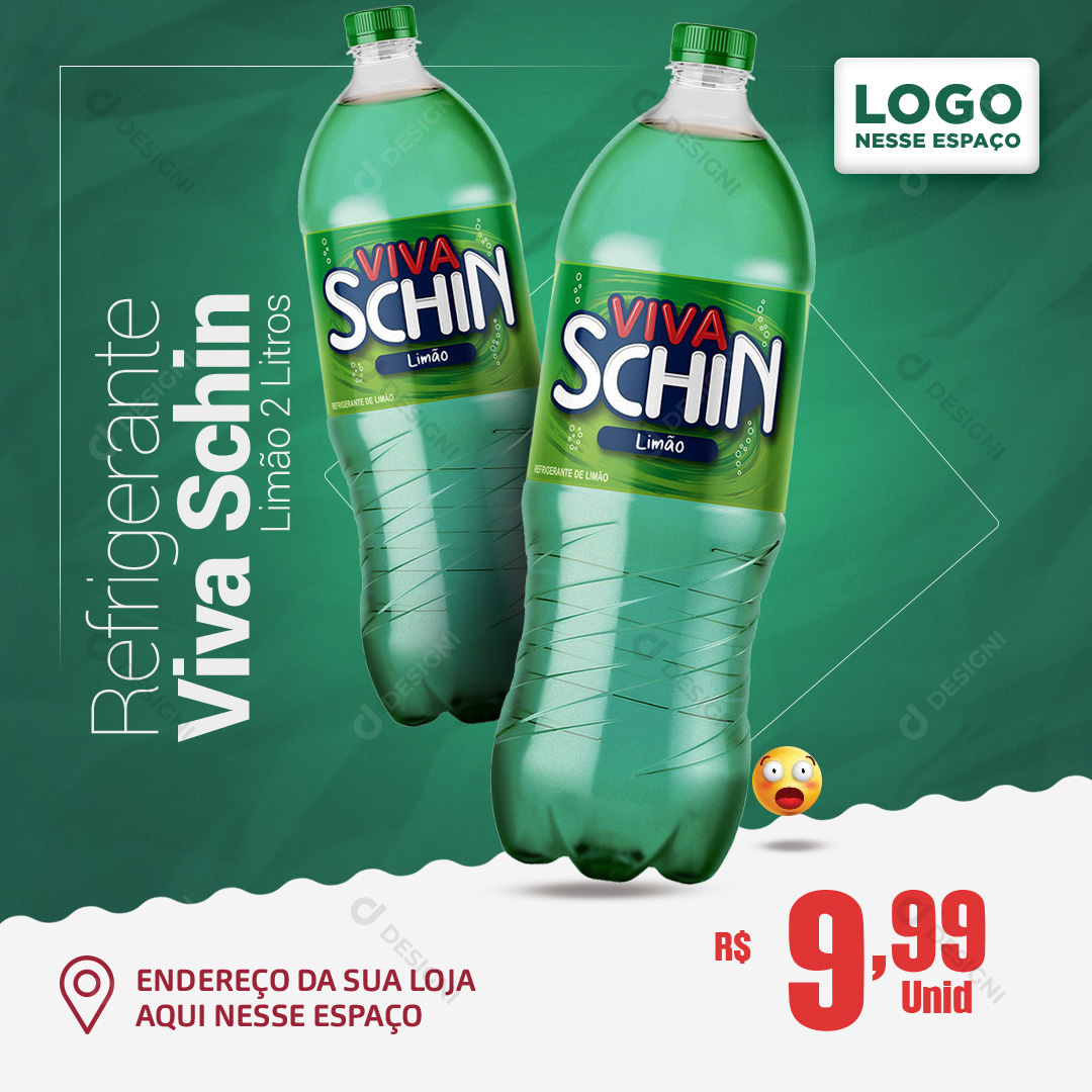 Refrigerante Viva Schin Limão 2L Social Media PSD Editável