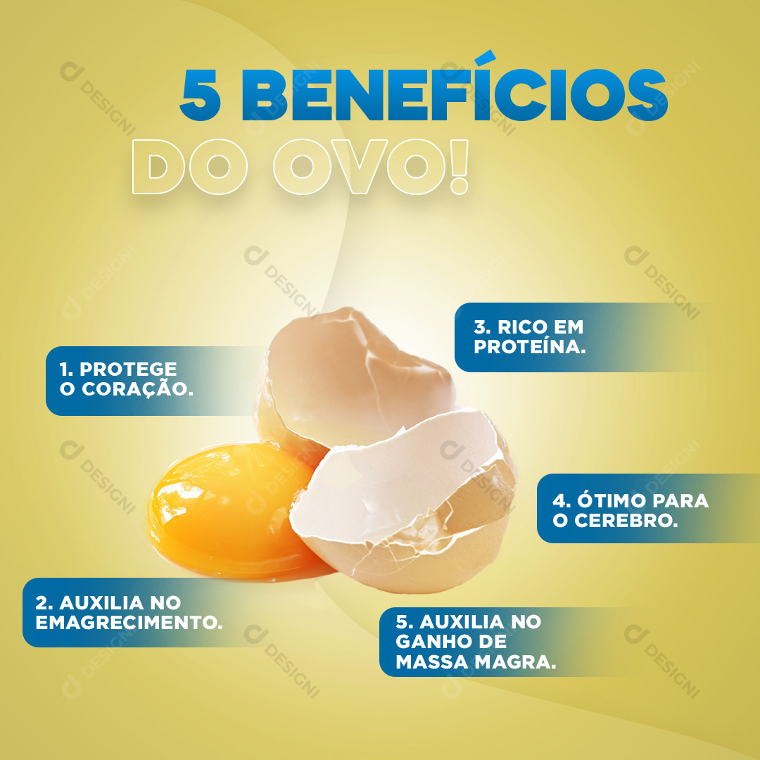 Benefícios do Ovo Social Media PSD Editável