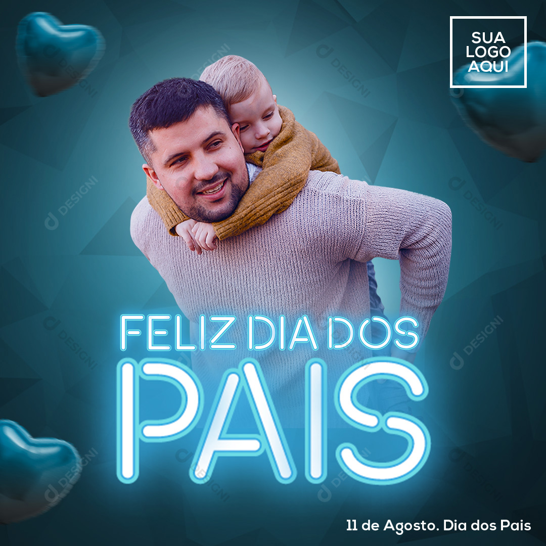 Feliz Dia Dos Pais Social Media PSD Editável