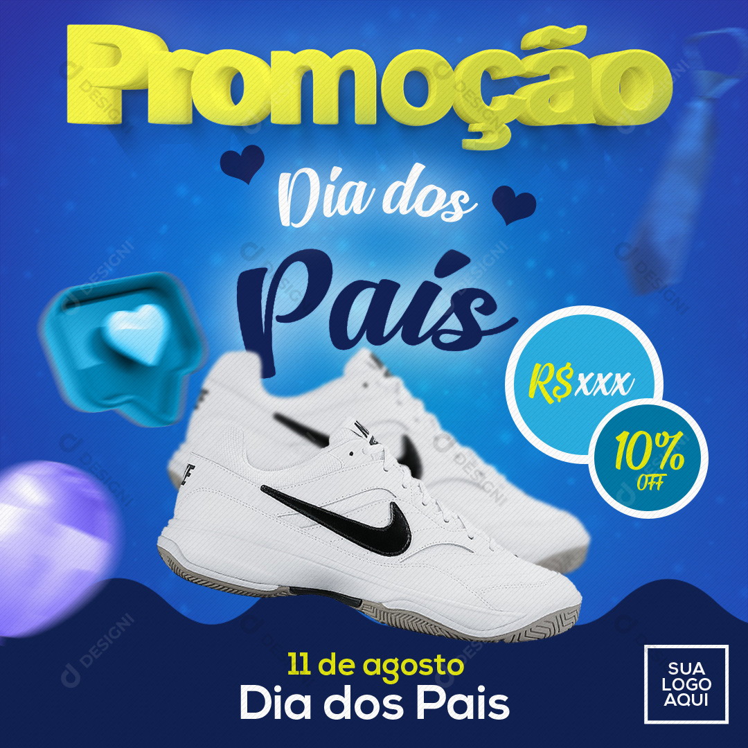 Feliz Dia Dos Pais Social Media PSD Editável Promoção