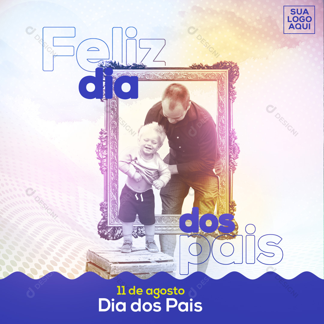 Feliz Dia Dos Pais Social Media PSD Editável