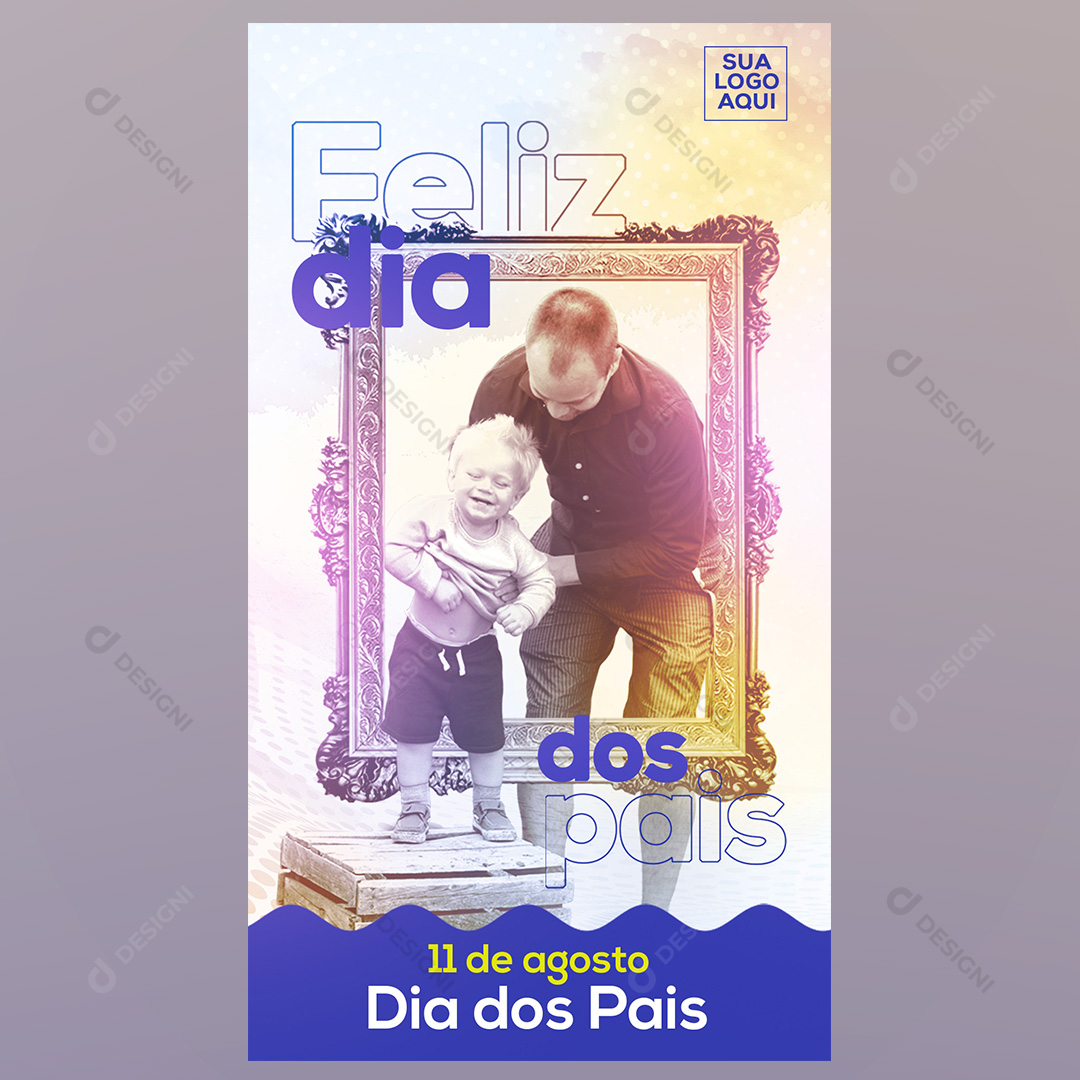 Feliz Dia Dos Pais Social Media PSD Editável Stories Instagram